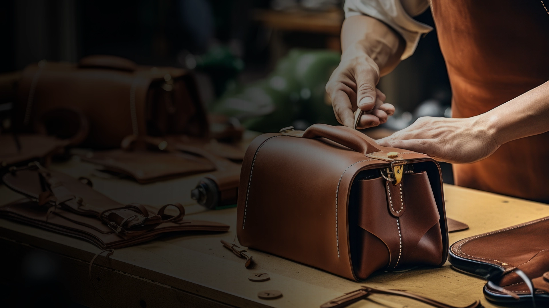 La lavorazione degli accessori in pelle